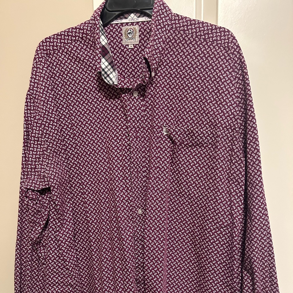 Cinch size large purple/whitete
